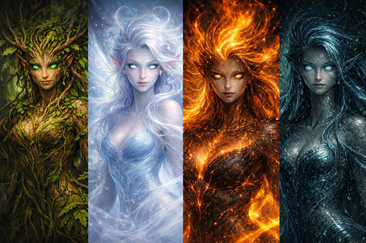 The Elemental Guardians Votive Candle Set | 4-Piece Fairy Collection